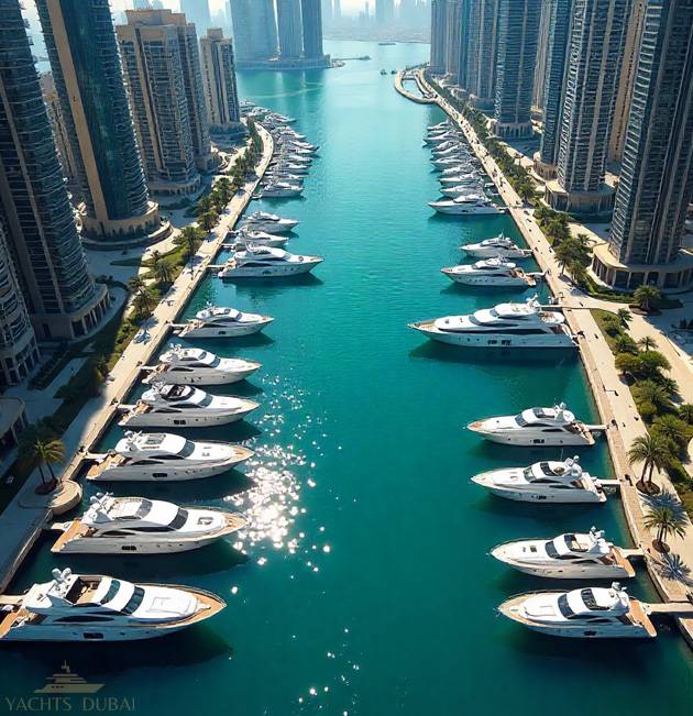 Yachts fleet for hiring in dubai marina