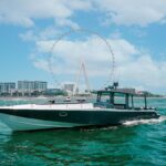 Private fishing boat in Dubai – side view